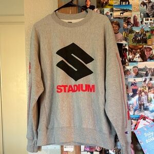 Stadium Team Bieber concert sweatshirt.
